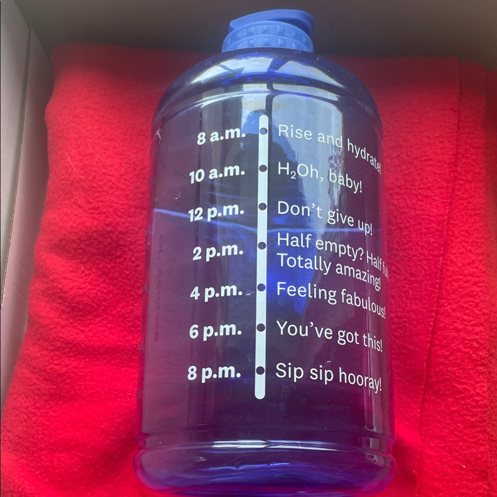 Blue Motivational Water Bottle